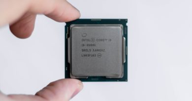 Une puce Intel Core i9 9900k