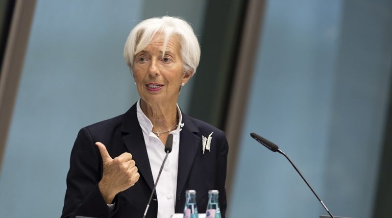 Christine Lagarde lors d'une conférence, le 12 juin 2019