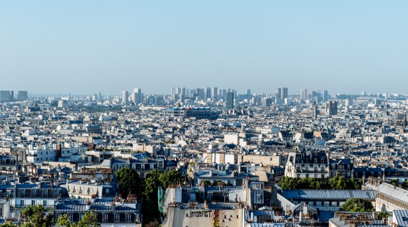 Le quartier de Sacré-Coeur à Paris (France).